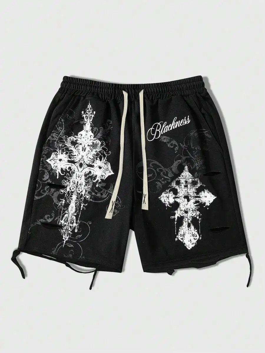 Mens Casual Vintage Distressed Graphic Print Shorts For Spring Summer
Mens Casual Vintage Distressed Graphic Print Shorts For Spring Summer