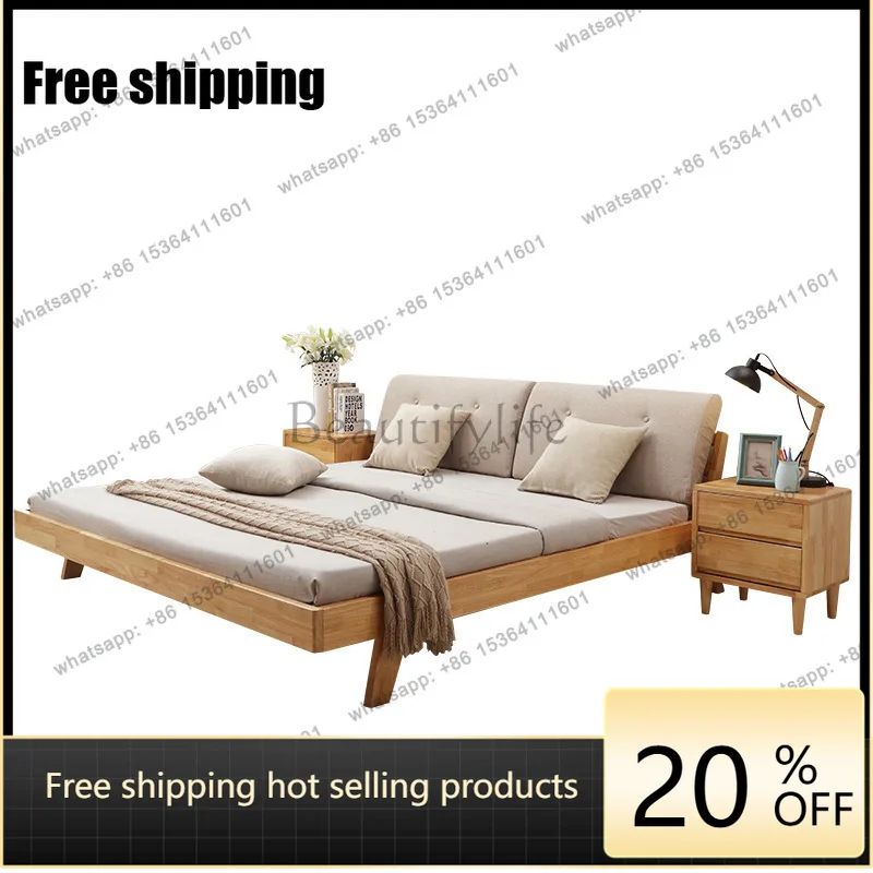 LX Nordic solid wood rubber wood simple single bedside soft bag backrest
LX Nordic solid wood rubber wood simple single bedside soft bag backrest