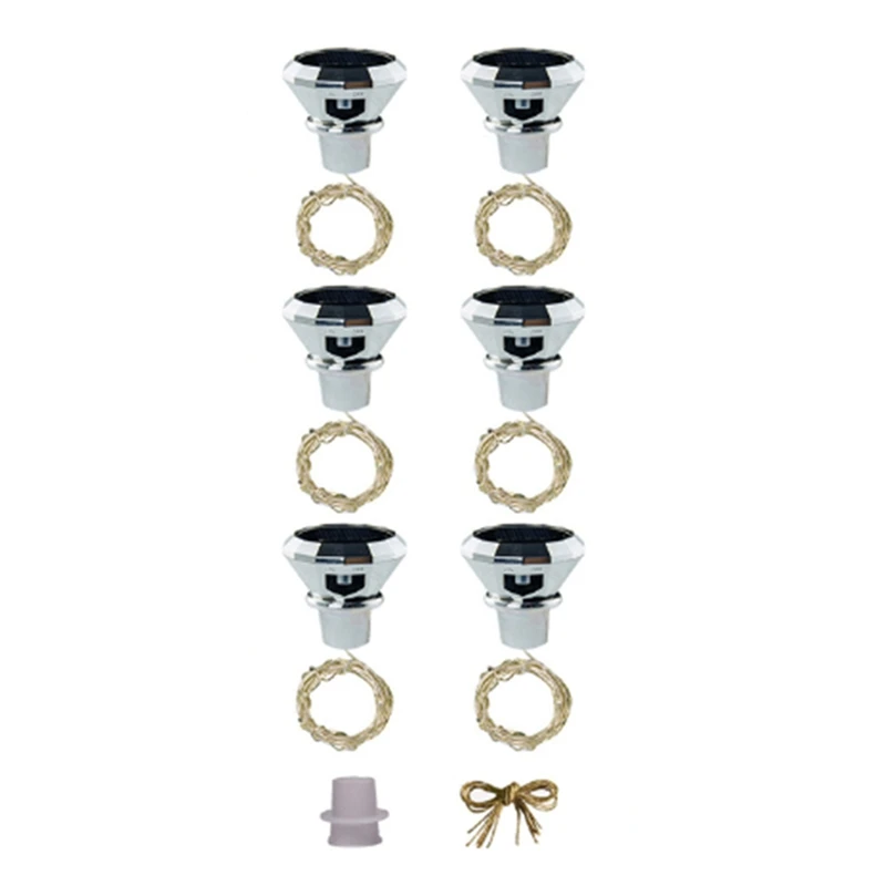 6Pcs Solar Wine Bottle Lights,2M 20 Leds Solar String Fairy Light Outdoor Solar Diamond Cork Lights
6Pcs Solar Wine Bottle Lights,2M 20 Leds Solar String Fairy Light Outdoor Solar Diamond Cork Lights