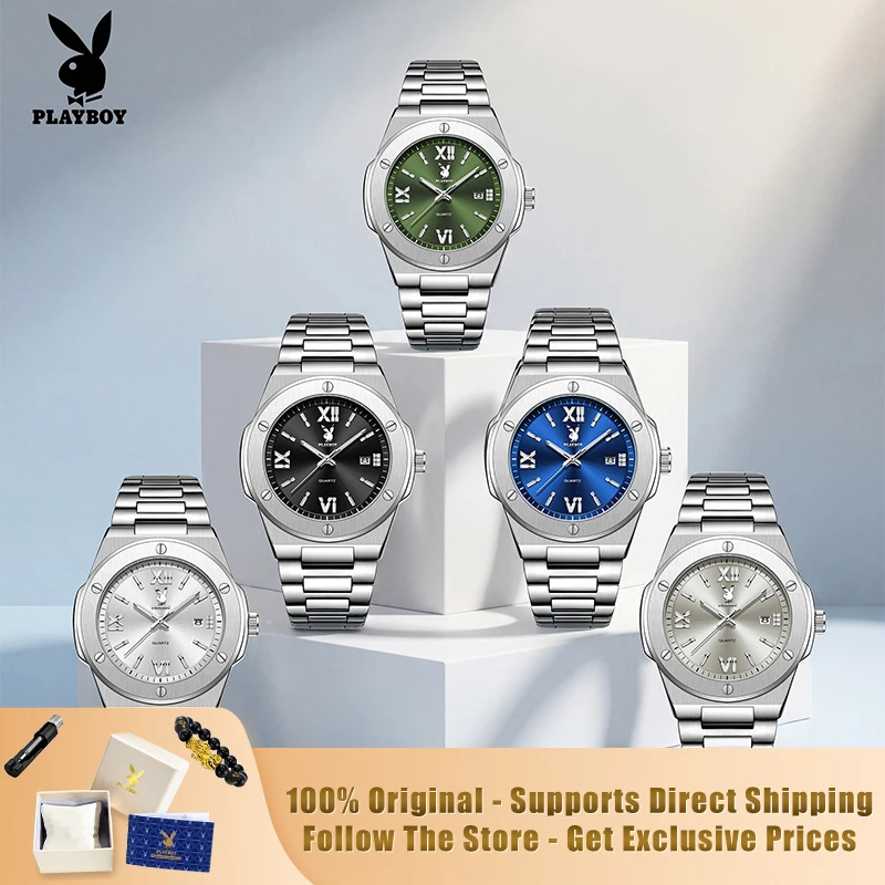PLAYBOY 3912 Brand original authentic watches for man luxury Stainless steel strap calendar quartz men's watch
PLAYBOY 3912 Brand original authentic watches for man luxury Stainless steel strap calendar quartz men's watch