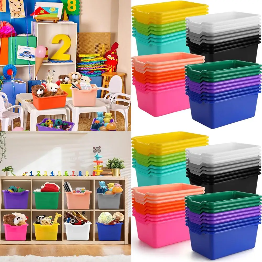 36-Piece Classroom Storage Bins, Stackable Plastic Cubby Baskets for Books, Toys, and Supplies in Bright Colors
36-Piece Classroom Storage Bins, Stackable Plastic Cubby Baskets for Books, Toys, and Supplies in Bright Colors