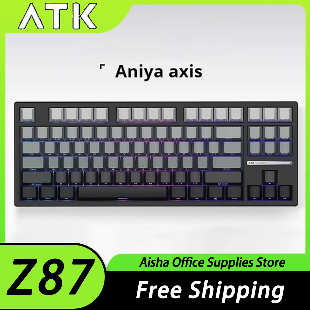 Клавиатура ATK Z87 механическая, полуалюминиевая Беспроводная игровая клавиатура с тремя режимами, RGB подсветка, хороший выбор, офисные подарки
Клавиатура ATK Z87 механическая, полуалюминиевая Беспроводная игровая клавиатура с тремя режимами, RGB подсветка, хороший выбор, офисные подарки