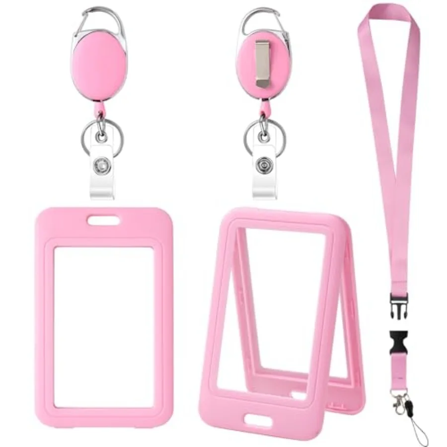 ID Badge Holder with Retractable Reel and Detachable Lanyard Clip, Card Holder, Easy-Release Buckle, Key Card Protector for Off
ID Badge Holder with Retractable Reel and Detachable Lanyard Clip, Card Holder, Easy-Release Buckle, Key Card Protector for Off