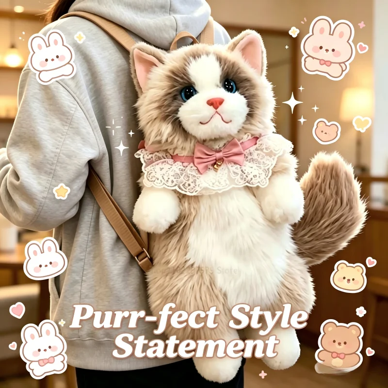 Super Realistic Simulated Puppet Cat Backpack Stuffed Animal Cartoon Cat SchoolBag Travel Storage Cute Animal Bag Lolita Cartoon
Super Realistic Simulated Puppet Cat Backpack Stuffed Animal Cartoon Cat SchoolBag Travel Storage Cute Animal Bag Lolita Cartoon