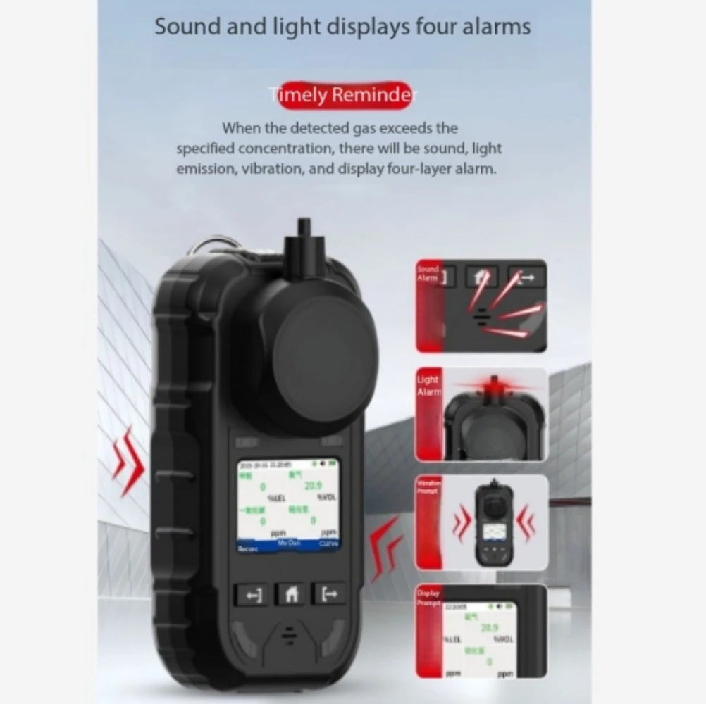 Portable 4-in-1 Gas Detector Explosion-proof Marine Oxygen Toxic Gas Monitor Explosion-proof Rechargeable
Portable 4-in-1 Gas Detector Explosion-proof Marine Oxygen Toxic Gas Monitor Explosion-proof Rechargeable