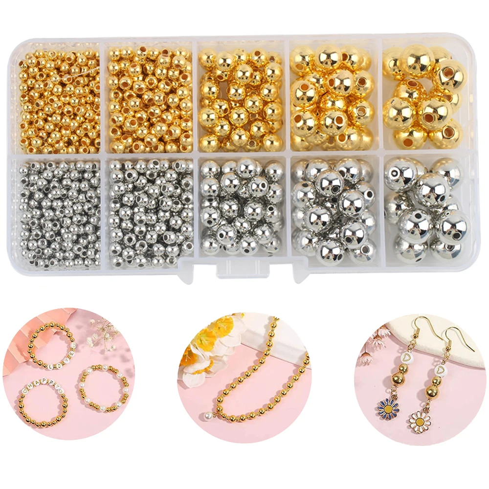 300pcs 3/4/5/6/8mm Stainless Steel Loose Spacer Bead Kits for DIY Necklace Bracelet Earrings Jewelry Metal Materials Accessories
300pcs 3/4/5/6/8mm Stainless Steel Loose Spacer Bead Kits for DIY Necklace Bracelet Earrings Jewelry Metal Materials Accessories