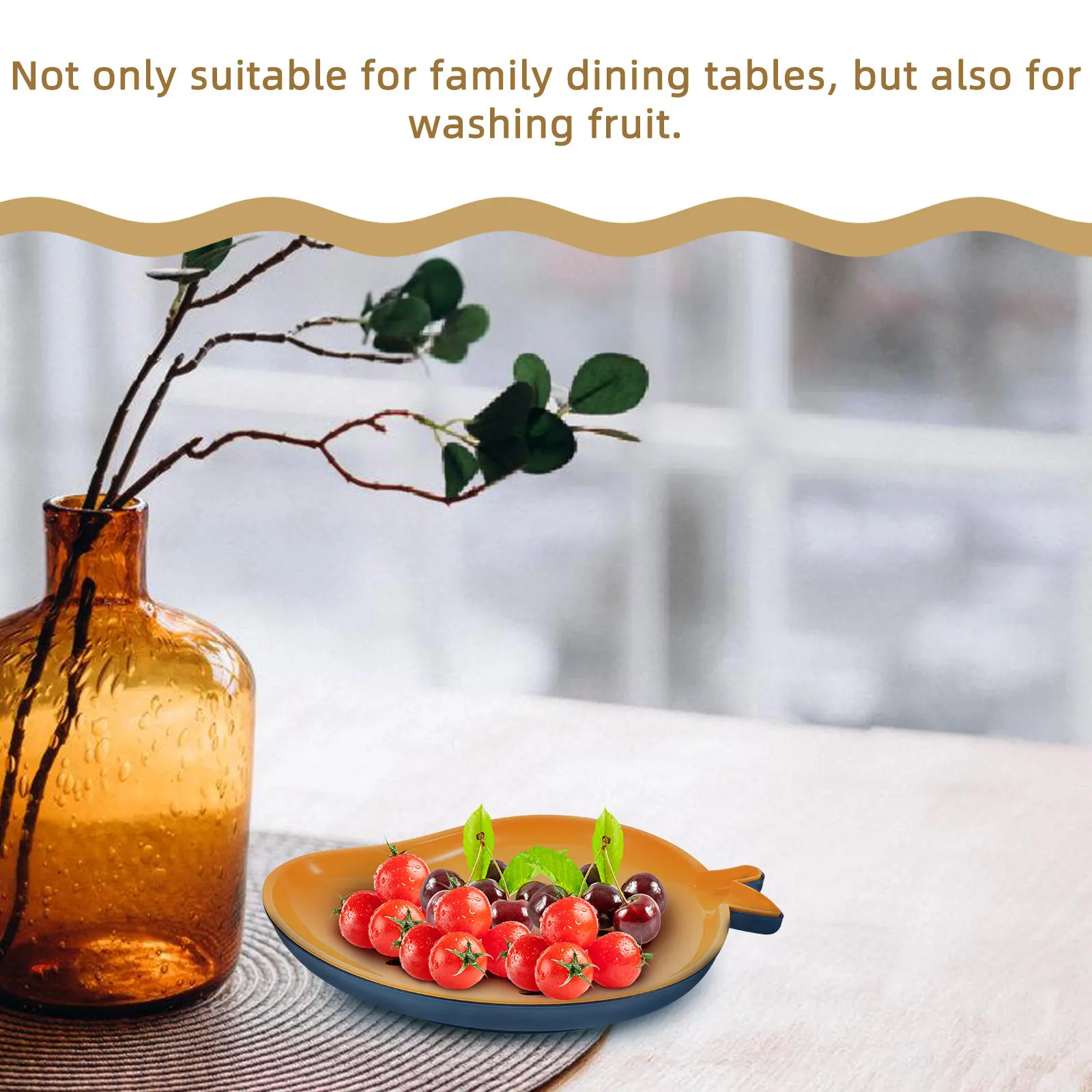 Double Layer Fruit Draining Tray with Built-in Strainer Basket for Fresh Fruits Snacks Washing Serving Blue Red Stylish Kitchen
Double Layer Fruit Draining Tray with Built-in Strainer Basket for Fresh Fruits Snacks Washing Serving Blue Red Stylish Kitchen