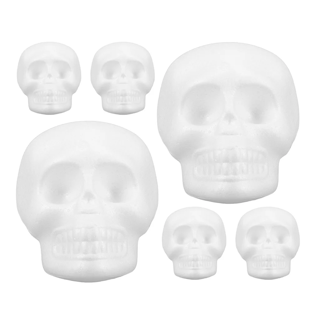 6Pcs DIY Foam Skull Heads White Foam Shapes for Halloween Indoor Outdoor Scary Props and Decoration Halloween Decorations
6Pcs DIY Foam Skull Heads White Foam Shapes for Halloween Indoor Outdoor Scary Props and Decoration Halloween Decorations