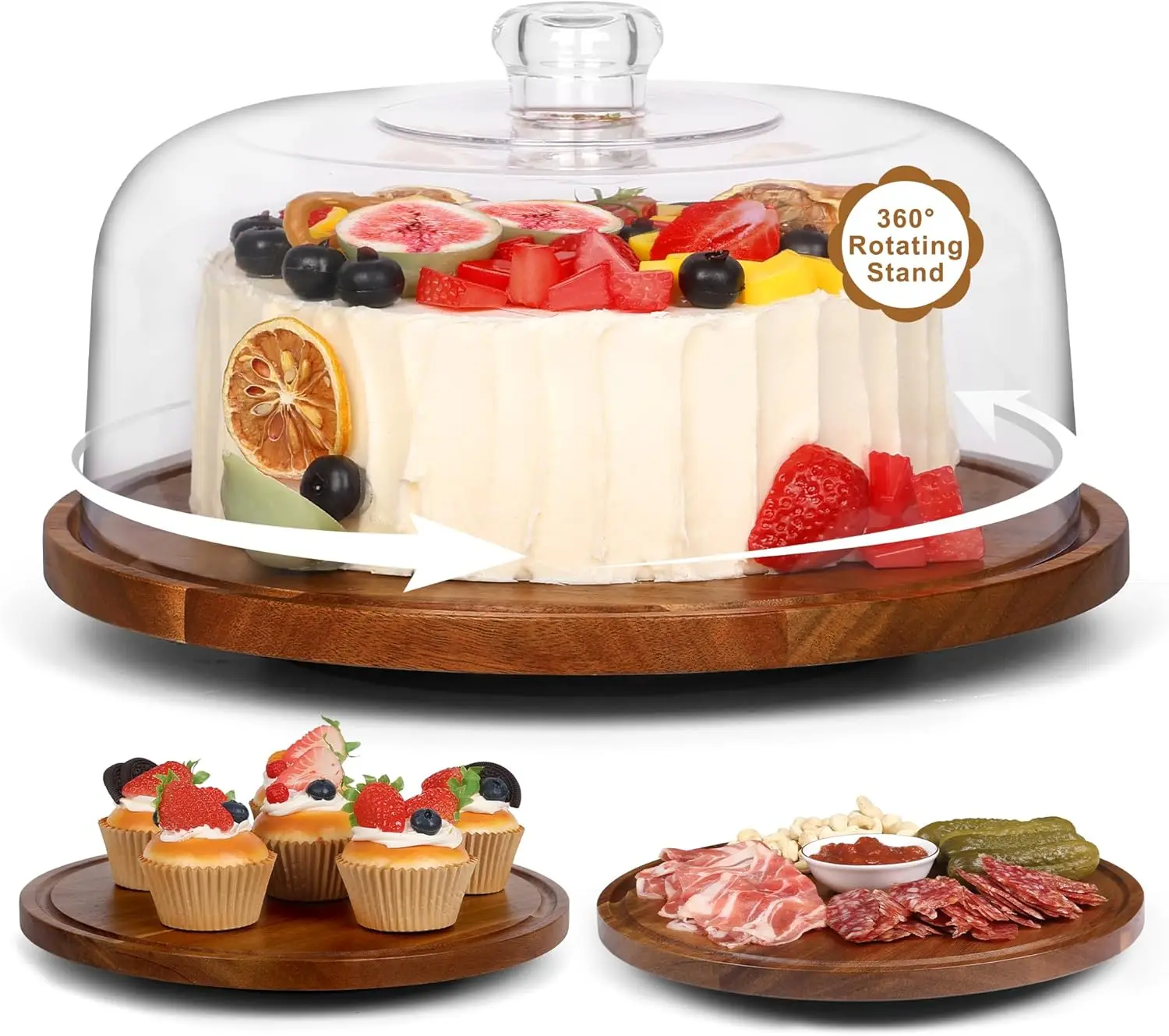 Подставка для торта из акации 12 дюймов с прозрачной купольной крышкой, сервировочная тарелка для выпечки, подарков, дней рождения, кухонных вечеринок и свадеб
Подставка для торта из акации 12 дюймов с прозрачной купольной крышкой, сервировочная тарелка для выпечки, подарков, дней рождения, кухонных вечеринок и свадеб