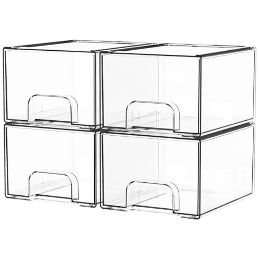 4 Pack Clear Stackable Storage Drawers4.4'' Tall Acrylic Drawer Containers for Organizing Bathroom Organizers and Storage Bin B
4 Pack Clear Stackable Storage Drawers4.4'' Tall Acrylic Drawer Containers for Organizing Bathroom Organizers and Storage Bin B