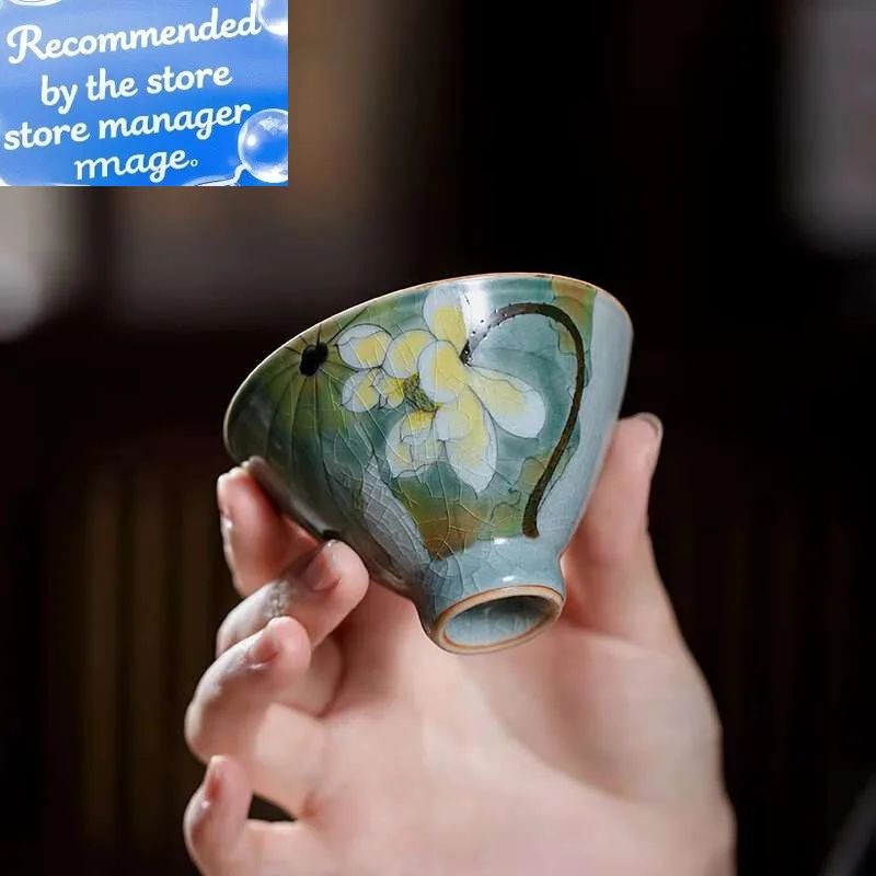 80ml Borneol Glaze Cone Ceramic Tea Cup Creative Pure Hand-painted Hat Teacup Can Raise Single Cup Kung Fu Tea Master Cup Gifts
80ml Borneol Glaze Cone Ceramic Tea Cup Creative Pure Hand-painted Hat Teacup Can Raise Single Cup Kung Fu Tea Master Cup Gifts