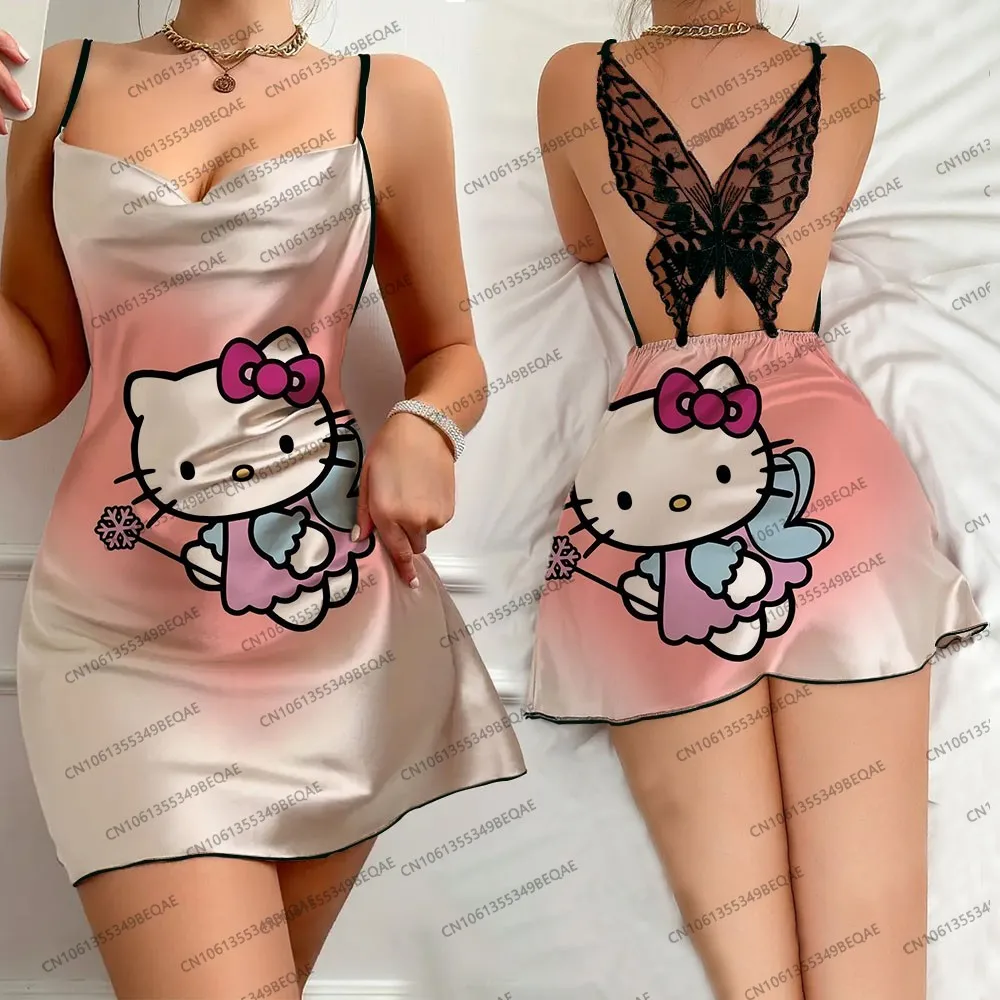 Sexy Lace Suspender Nightdress Women's Summer Stylish Backless Short Skirt Ruffle Edge Sleeveless Sleepwear for Ladies
Sexy Lace Suspender Nightdress Women's Summer Stylish Backless Short Skirt Ruffle Edge Sleeveless Sleepwear for Ladies