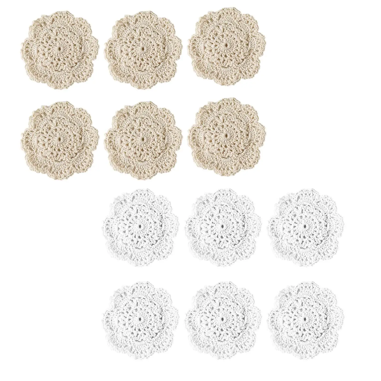 6 Pieces Table Mats Table Place Mat Handmade Washable Crochet Cotton Coasters for Holiday Birthday Home Wedding Restaurant
6 Pieces Table Mats Table Place Mat Handmade Washable Crochet Cotton Coasters for Holiday Birthday Home Wedding Restaurant