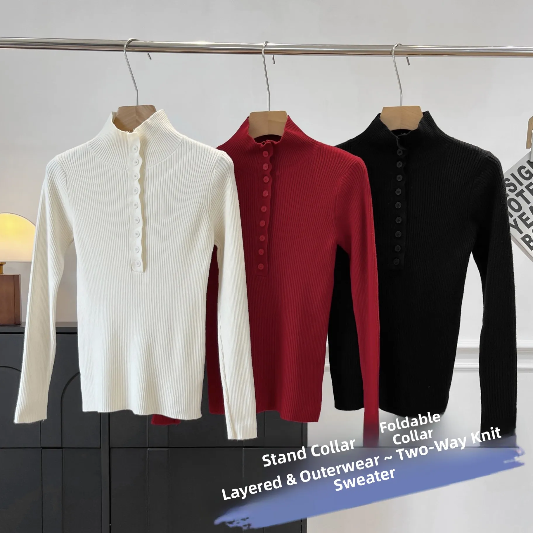 Универсальный вязаный свитер на пуговицах с эластичным низом, осенне-зимний топ, простой повседневный облегающий лонгслив, цветной
Универсальный вязаный свитер на пуговицах с эластичным низом, осенне-зимний топ, простой повседневный облегающий лонгслив, цветной