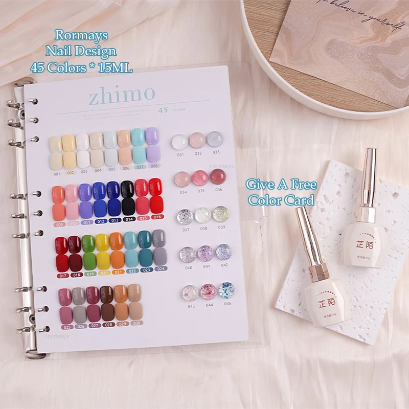 Rormays gel Polishing 45 Color Set All Seasons General Solid Color Large Sequin Nail Long term Varnish UV LED Durable Nail Salon
Rormays gel Polishing 45 Color Set All Seasons General Solid Color Large Sequin Nail Long term Varnish UV LED Durable Nail Salon