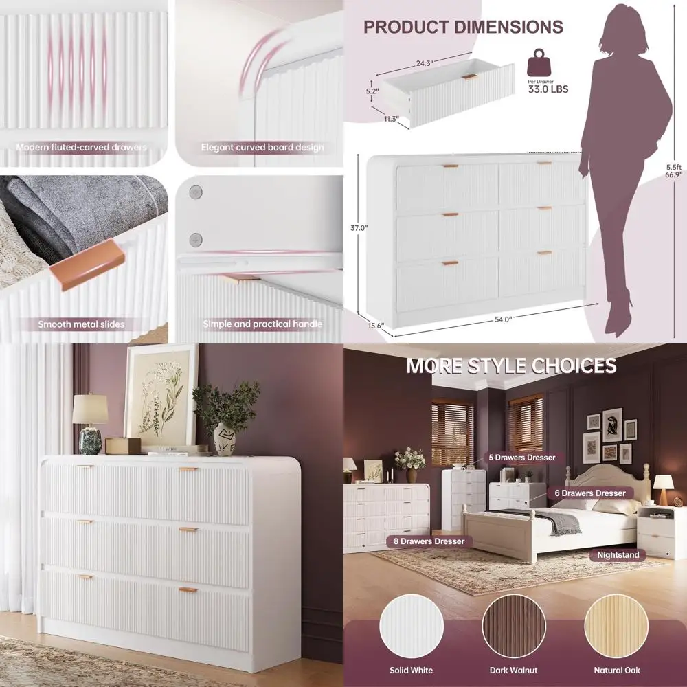 Wide 54 White Wooden Drawer with Curved Metal Handle for Bedroom, Living Room, and Hallway Storage
Wide 54 White Wooden Drawer with Curved Metal Handle for Bedroom, Living Room, and Hallway Storage