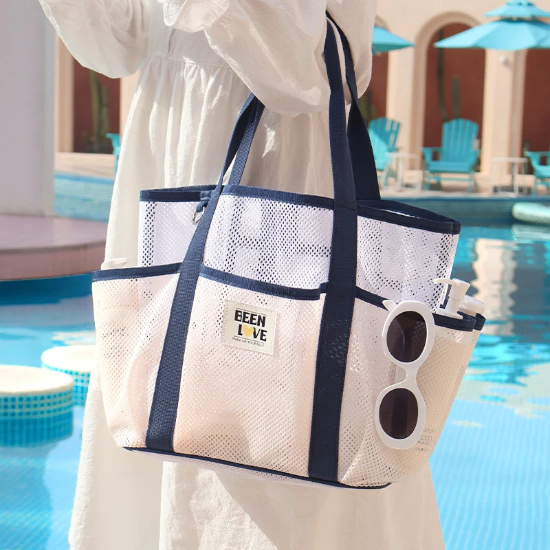 Beach Vacation Tote Beach Bag Large Capacity Fitness Swimsuit Storage Bag Portable Handheld Mesh Bag Area Retrieval
Beach Vacation Tote Beach Bag Large Capacity Fitness Swimsuit Storage Bag Portable Handheld Mesh Bag Area Retrieval