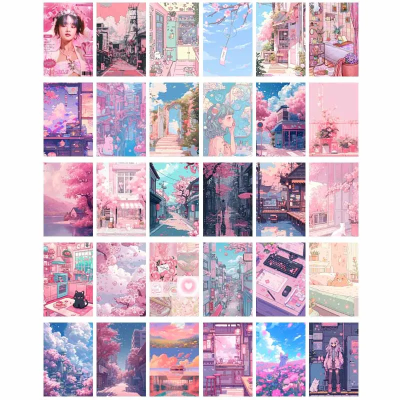 30PCS INS Pink Aesthetic Small Poster Cards Cartoon Girls Wall Collage Kit Pictures Bedroom Decor Prints Dorm Decoration Mural
30PCS INS Pink Aesthetic Small Poster Cards Cartoon Girls Wall Collage Kit Pictures Bedroom Decor Prints Dorm Decoration Mural