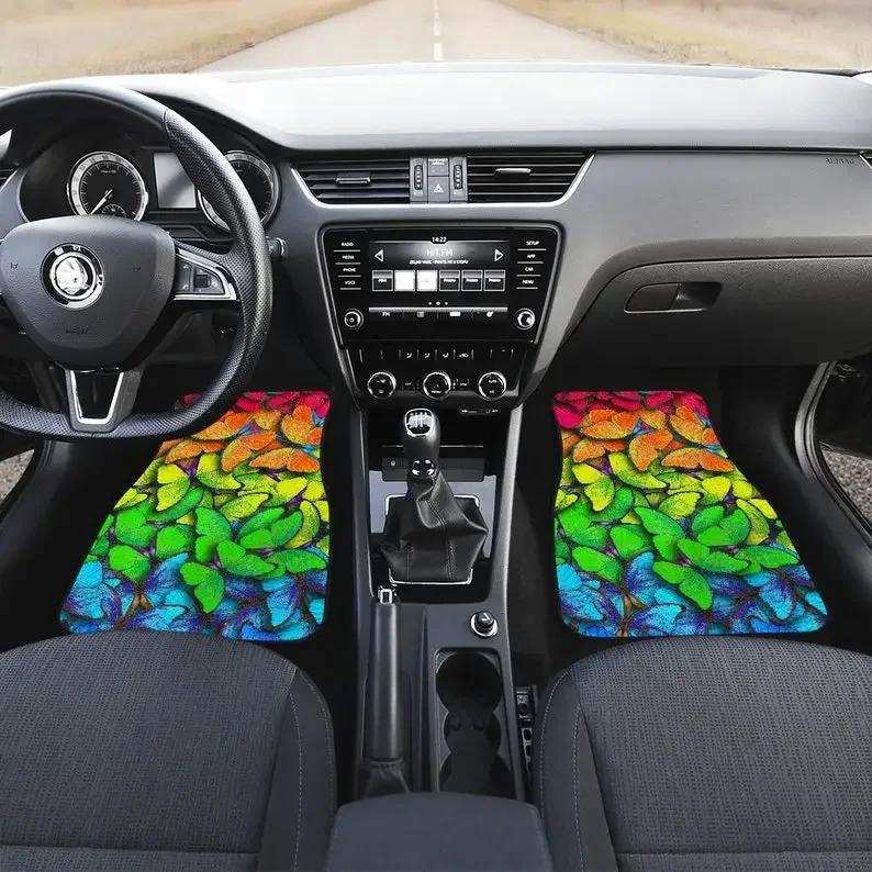Colorful Rainbow Butterflies Car Floor Mats Set, Front and Back Floor Mats for Car, Car Accessories
Colorful Rainbow Butterflies Car Floor Mats Set, Front and Back Floor Mats for Car, Car Accessories