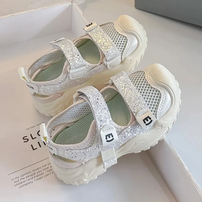 Girls Glitter Sandals Summer Closed Toe Shoes Kids Sequin Breathable Mesh Sneakers Anti-Collision Footwear Size 26-37
Girls Glitter Sandals Summer Closed Toe Shoes Kids Sequin Breathable Mesh Sneakers Anti-Collision Footwear Size 26-37