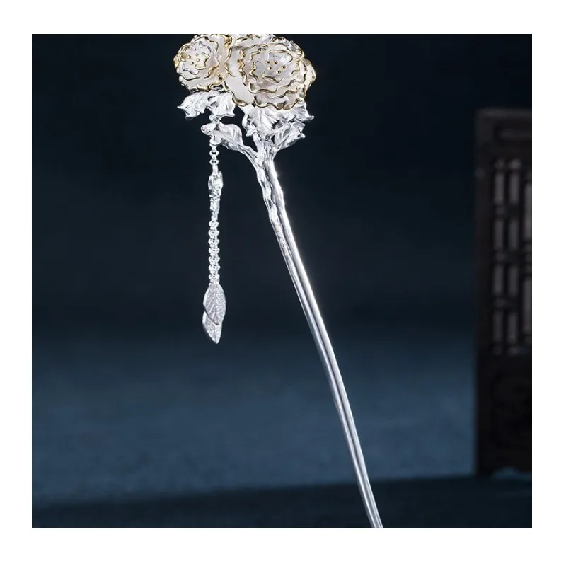 April Flower God Peony Flower Hairpin Disc Hair Tassel Ancient Hanfu Cheongsam Hairpin Gift for Girlfriend
April Flower God Peony Flower Hairpin Disc Hair Tassel Ancient Hanfu Cheongsam Hairpin Gift for Girlfriend