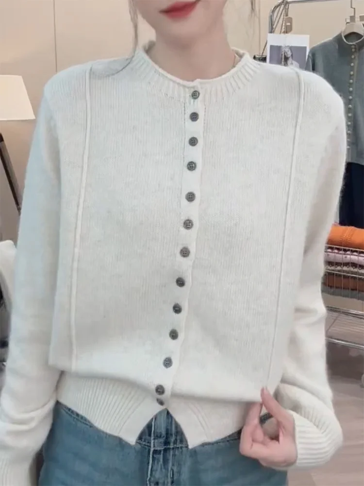 Korean Sle Simple round Ne Knitted Open Cardigan Autumn Winter New Arrival plus Size Slimming Versatile Warmth Woolen Top
Korean Sle Simple round Ne Knitted Open Cardigan Autumn Winter New Arrival plus Size Slimming Versatile Warmth Woolen Top