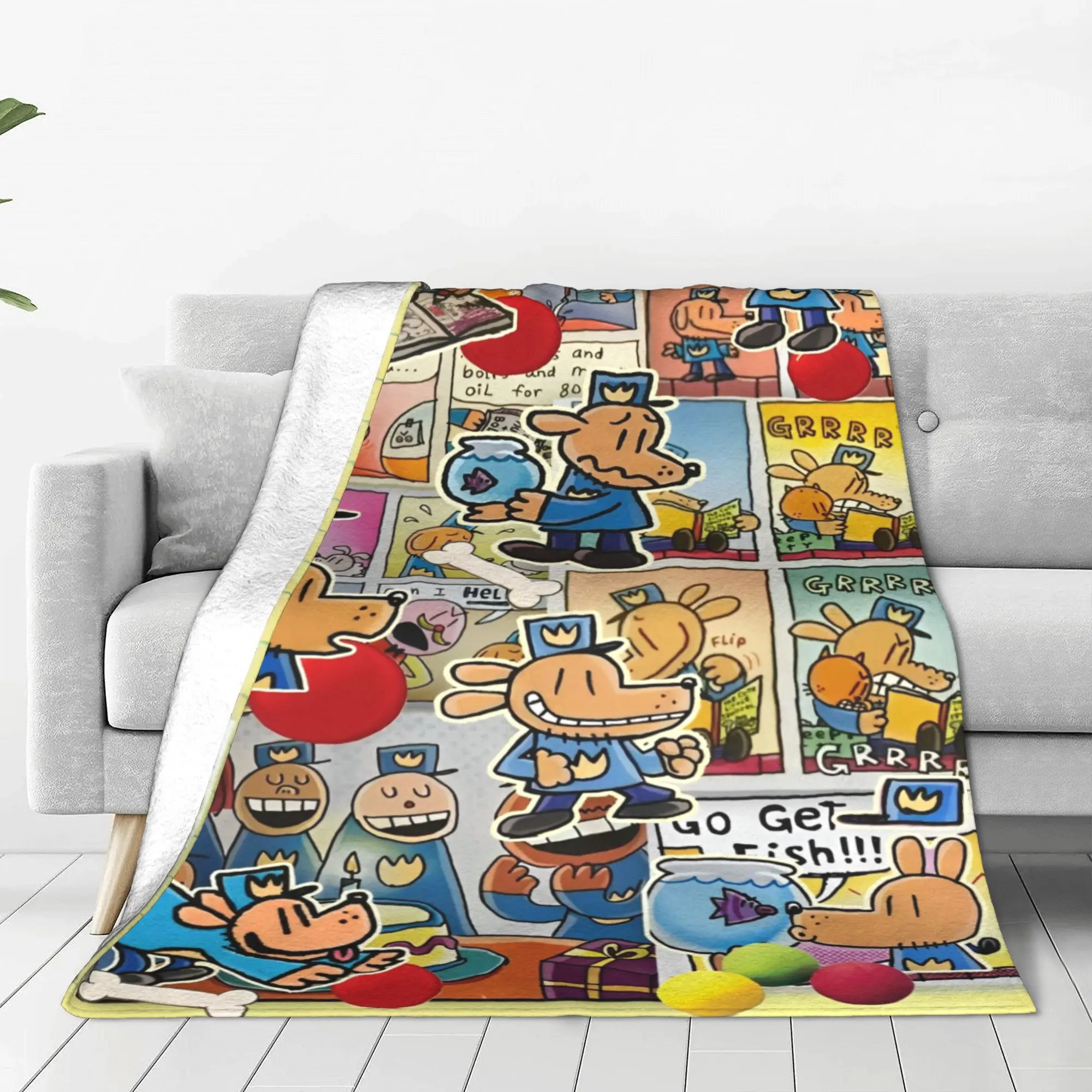 Dog Man Dogman Movie Comic Blankets Cartoon Fleece Awesome Breathable Throw Blankets for Chair Covering Sofa Textile Decor
Dog Man Dogman Movie Comic Blankets Cartoon Fleece Awesome Breathable Throw Blankets for Chair Covering Sofa Textile Decor