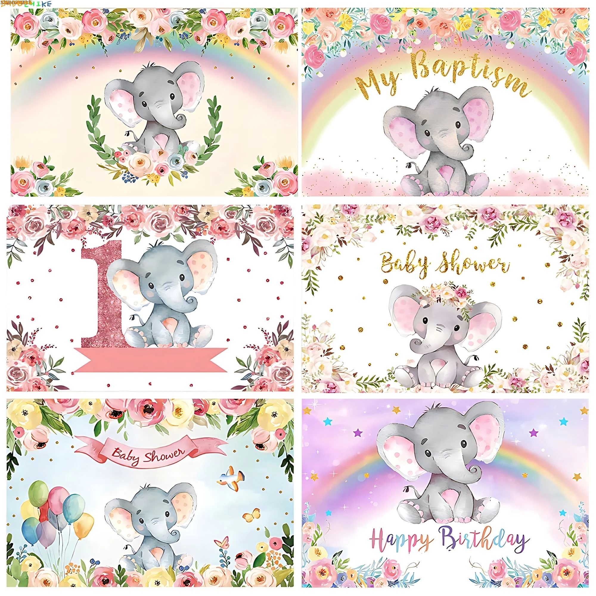 Cartoon Elephant Flower Photography Backdrops Children Baby Birthday Party Baby Shower Newborn Photo Studio Background XZ-01
Cartoon Elephant Flower Photography Backdrops Children Baby Birthday Party Baby Shower Newborn Photo Studio Background XZ-01