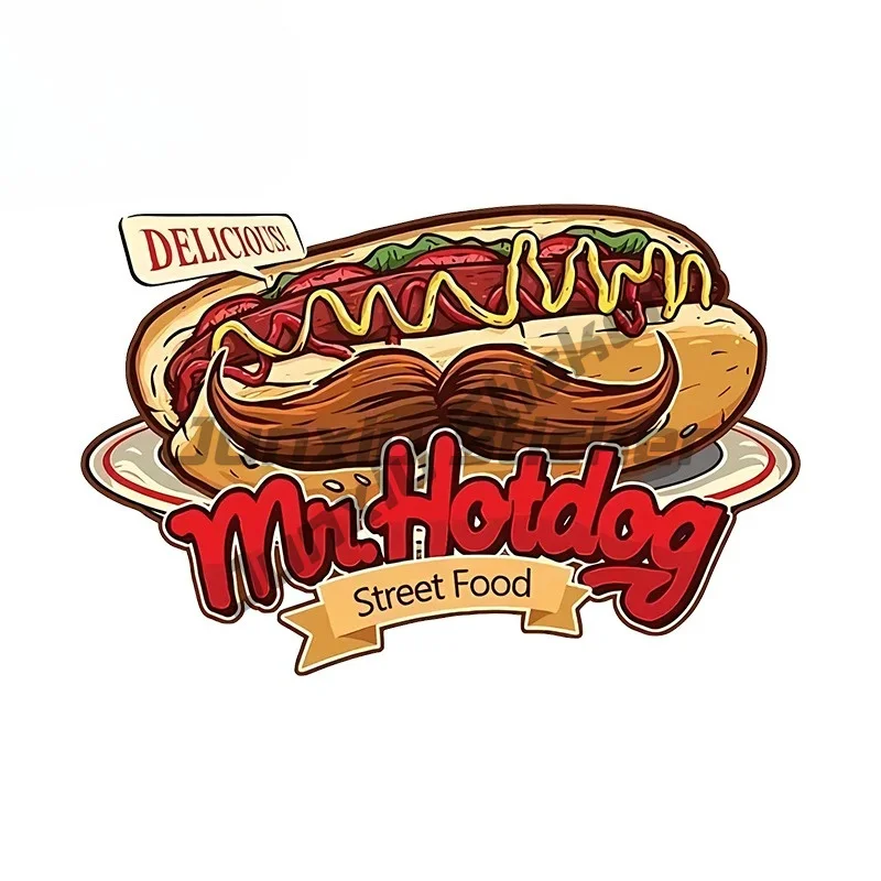 Hotdog Street Food Graffiti Car Stickers Creative Amusing JDM Decals Fascinating Sunscreen Car Styling
Hotdog Street Food Graffiti Car Stickers Creative Amusing JDM Decals Fascinating Sunscreen Car Styling