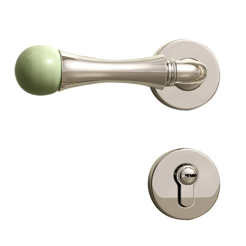 Ball French bright silver Nordic light luxury magnetic silent door handle 
Ball French bright silver Nordic light luxury magnetic silent door handle