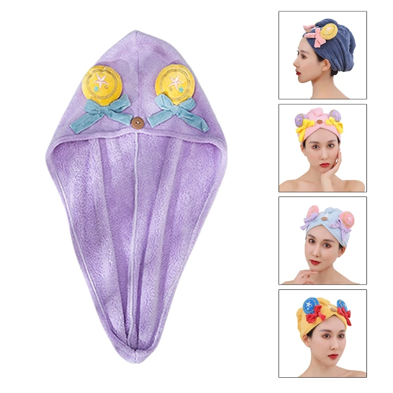 Coral Hair Towel Turban Wrap Quick Dry Shower Hat with Button Microfiber Super Absorbent Bath A0KC
Coral Hair Towel Turban Wrap Quick Dry Shower Hat with Button Microfiber Super Absorbent Bath A0KC