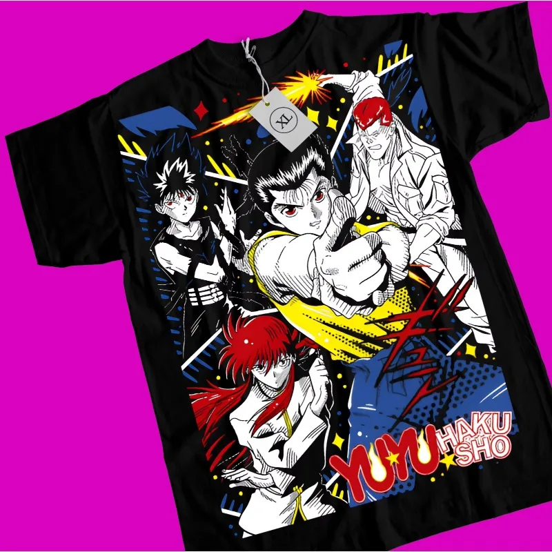Trend Summer Cosplay Neutral Black and White Yu Hakusho T-shirt Yusuke Heil Kubara and Kurama Anime T-shirt All Sizes
Trend Summer Cosplay Neutral Black and White Yu Hakusho T-shirt Yusuke Heil Kubara and Kurama Anime T-shirt All Sizes