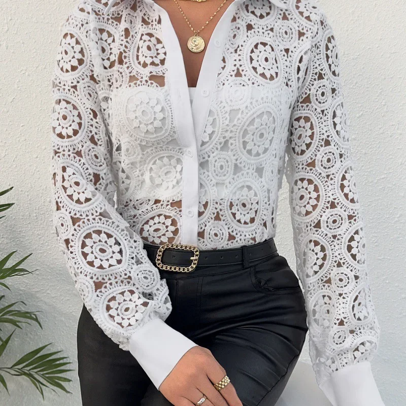 Women Spring Summer Blouse Shirt Turndown Collar Solid Color Button Long Sleeve Casual Fashion Comfortable Sexy Regular Standard
Women Spring Summer Blouse Shirt Turndown Collar Solid Color Button Long Sleeve Casual Fashion Comfortable Sexy Regular Standard