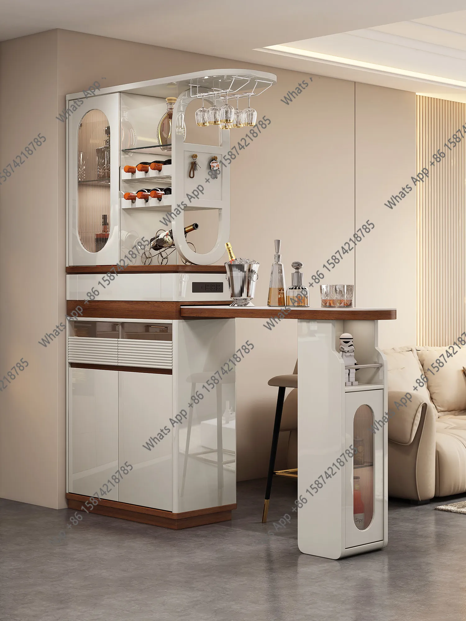 New entry restaurant partition cabinet retractable wine cabinet household wall small bar integrated cabinet modern and simple
New entry restaurant partition cabinet retractable wine cabinet household wall small bar integrated cabinet modern and simple