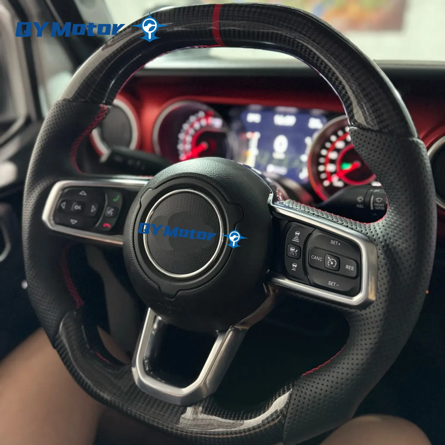 Heated Carbon Fiber Car Steering Wheel Perforated Leather For Jeep Wrangler JL 2018-2023 Models Sport Wheel
Heated Carbon Fiber Car Steering Wheel Perforated Leather For Jeep Wrangler JL 2018-2023 Models Sport Wheel