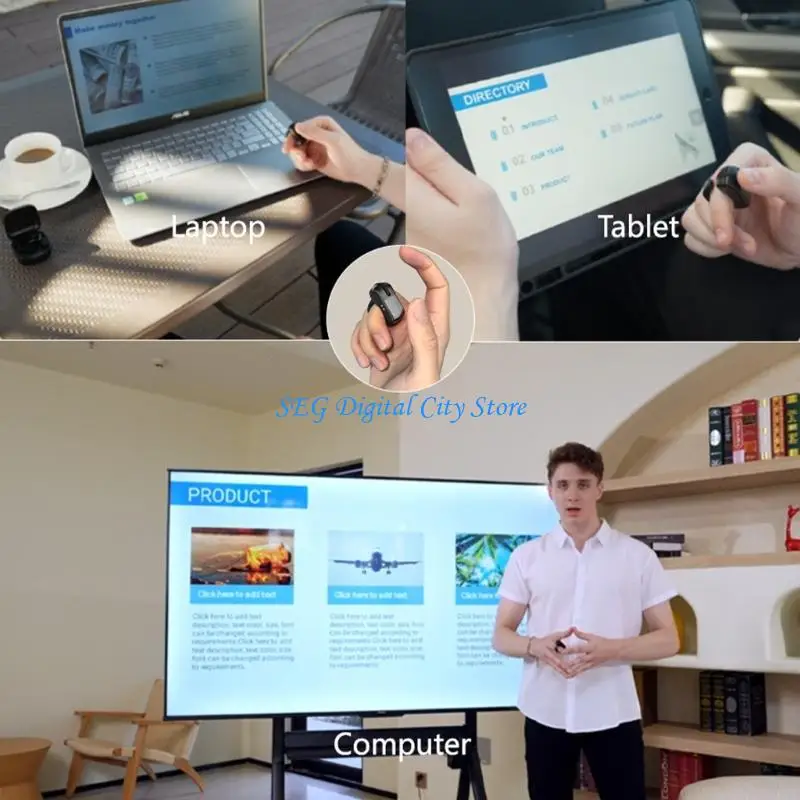 U75B Portable Wearable Mouse Remote Bluetooth-compatible For Convenient Content Browsing Slide Advancing And Easy to Use
U75B Portable Wearable Mouse Remote Bluetooth-compatible For Convenient Content Browsing Slide Advancing And Easy to Use