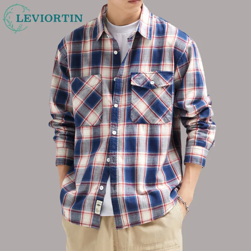 2024 Spring Men's Long Sleeve Casual Plaid Shirt Front Patch Chest Pocket Regular-fit Button-down Collar Thick Work Shirt
2024 Spring Men's Long Sleeve Casual Plaid Shirt Front Patch Chest Pocket Regular-fit Button-down Collar Thick Work Shirt