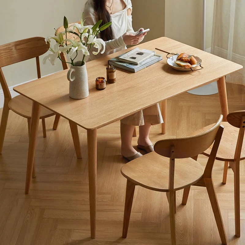 Nordic rectangular dining table household log style Japanese style eating small apartment modern office drinking tea
Nordic rectangular dining table household log style Japanese style eating small apartment modern office drinking tea