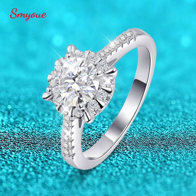 Обручальные кольца Smyoue с муассанитом 0,5/1ct D для женщин, безупречные сверкающие кольца из стерлингового серебра 925 пробы с бриллиантами для лаборатории, ювелирные изделия
Обручальные кольца Smyoue с муассанитом 0,5/1ct D для женщин, безупречные сверкающие кольца из стерлингового серебра 925 пробы с бриллиантами для лаборатории, ювелирные изделия