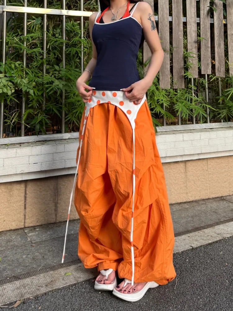 High Waist Wide Leg Pants Women's Summer Street Style Color Block Dance Casual Pants Multiple Layers Design Sensation
High Waist Wide Leg Pants Women's Summer Street Style Color Block Dance Casual Pants Multiple Layers Design Sensation