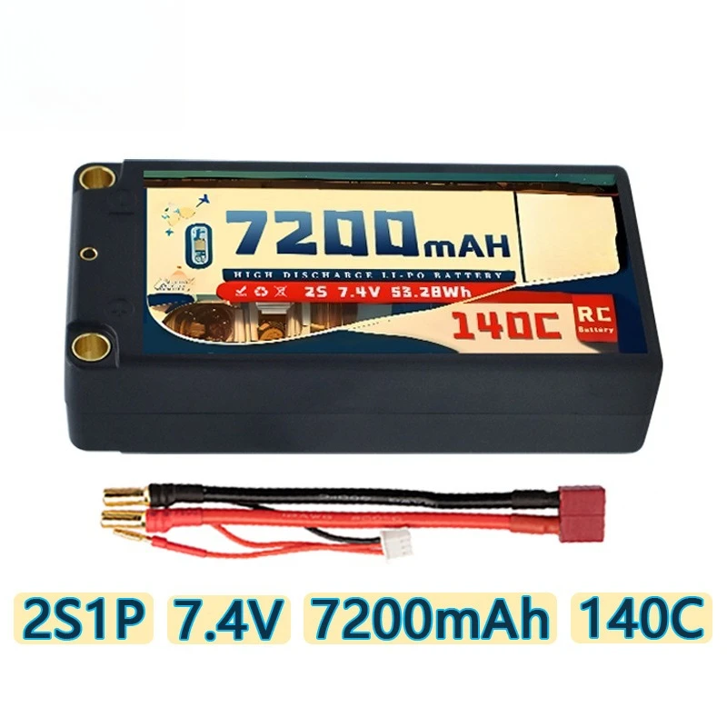 7200mAh 2S 7.4V 140C Lithium Battery Compatible with 1/10 Remote Control Car Climbing Car Model
7200mAh 2S 7.4V 140C Lithium Battery Compatible with 1/10 Remote Control Car Climbing Car Model