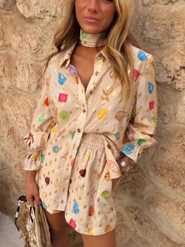 Summer Comfortable Casual Style Shorts Set Personality Fashion Printed Linen Gold-plated Shirt Collar Shorts Two-piece Set
Summer Comfortable Casual Style Shorts Set Personality Fashion Printed Linen Gold-plated Shirt Collar Shorts Two-piece Set