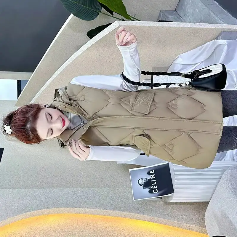 Новинка 202, осенне-зимний корейский женский жилет, куртка-парка, длинный пуховый хлопковый теплый жилет с капюшоном, пальто, женские куртки без рукавов 
Новинка 202, осенне-зимний корейский женский жилет, куртка-парка, длинный пуховый хлопковый теплый жилет с капюшоном, пальто, женские куртки без рукавов