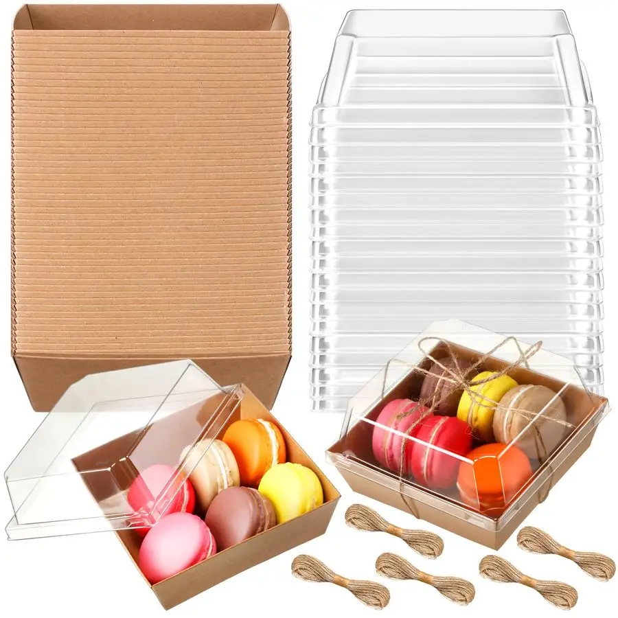 150 Pack Charcuterie Boxes with Clear Lids and Rope 4 Inches Cake Disposable Square Dessert Food Box Containers with Lids for Ba
150 Pack Charcuterie Boxes with Clear Lids and Rope 4 Inches Cake Disposable Square Dessert Food Box Containers with Lids for Ba