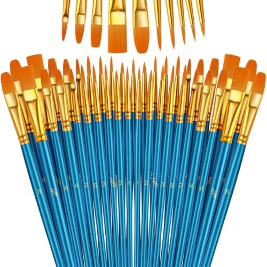 Paint Brushes Set, 0 Pcs Round-Pointed Tip Paintbrushes Nylon Hair Artist Acrylic Paint Brushes for Acrylic Oil Watercolor, Fac
Paint Brushes Set, 0 Pcs Round-Pointed Tip Paintbrushes Nylon Hair Artist Acrylic Paint Brushes for Acrylic Oil Watercolor, Fac