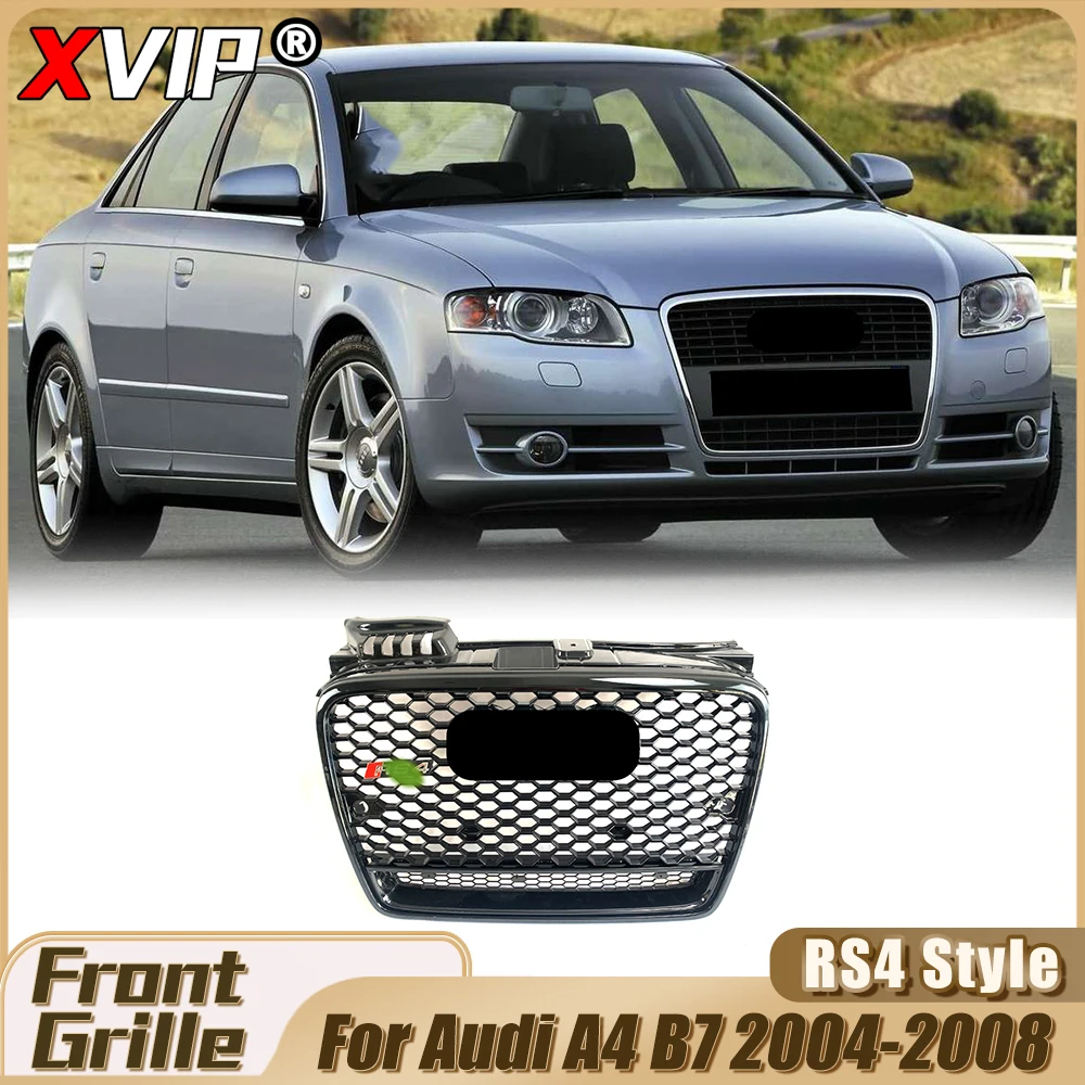 XVIP Glossy Black RS4 Style Upper Grille For Audi A4 B7 2004-2008 Silver Frame RS4 Style Front Bumper Grille With Quattro Tuning
XVIP Glossy Black RS4 Style Upper Grille For Audi A4 B7 2004-2008 Silver Frame RS4 Style Front Bumper Grille With Quattro Tuning