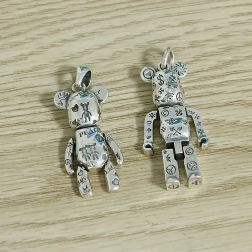 S925 sterling silver letter graffiti retro vintage vintage three-dimensional violence teddy bear pendant for men and women Korea
S925 sterling silver letter graffiti retro vintage vintage three-dimensional violence teddy bear pendant for men and women Korea