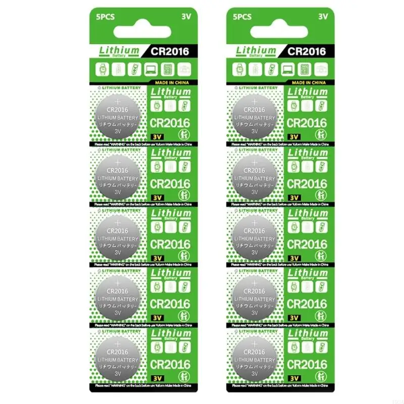 10pc High Capacity CR2016 Lithium Battery Coin Cell For Calculators And Watch 193A 
10pc High Capacity CR2016 Lithium Battery Coin Cell For Calculators And Watch 193A