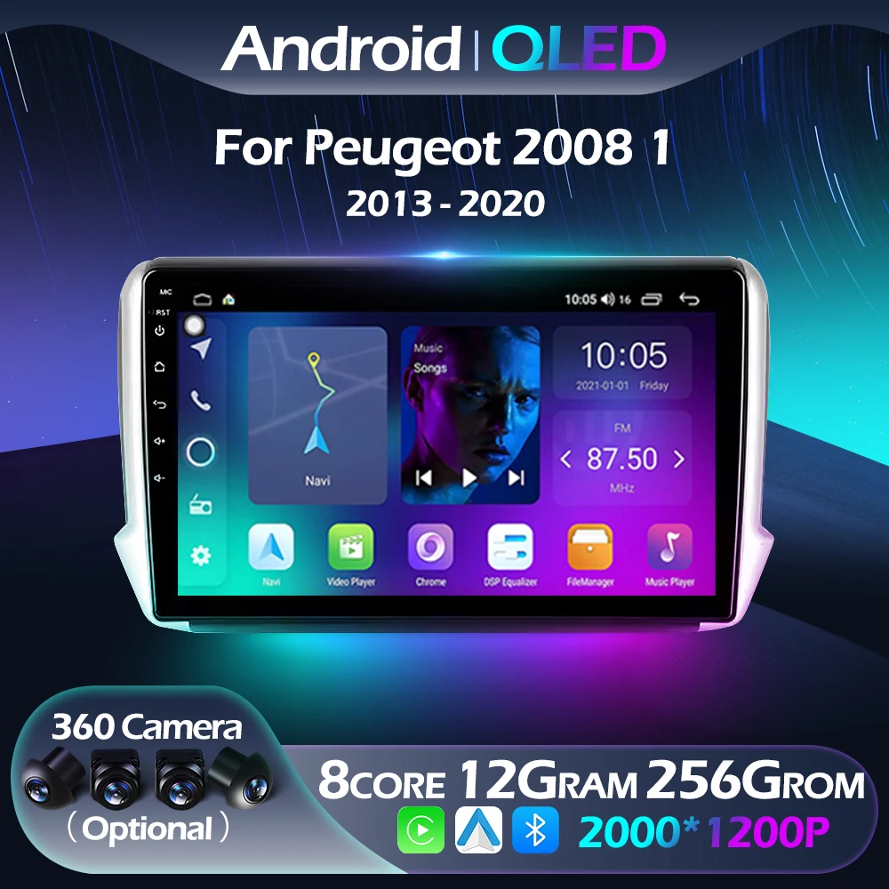 GPS For Peugeot 2008 1 2013 - 2020 Car Radio Multimedia Navigation Player Carplay Android Auto QLED 4G WIFI FM DSP BT
GPS For Peugeot 2008 1 2013 - 2020 Car Radio Multimedia Navigation Player Carplay Android Auto QLED 4G WIFI FM DSP BT