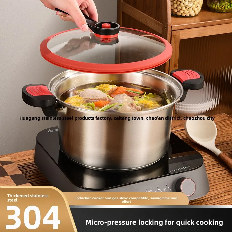 2026 new 304 stainless steel micro pressure cooker for household soup pot with double bottom and large capacity pressure cooker
2026 new 304 stainless steel micro pressure cooker for household soup pot with double bottom and large capacity pressure cooker